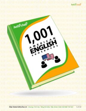 1001 Câu đàm thoại tiếng Anh thông dụng nhất